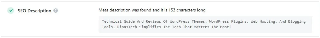Rank math SEO Analyzer _ SEO Description