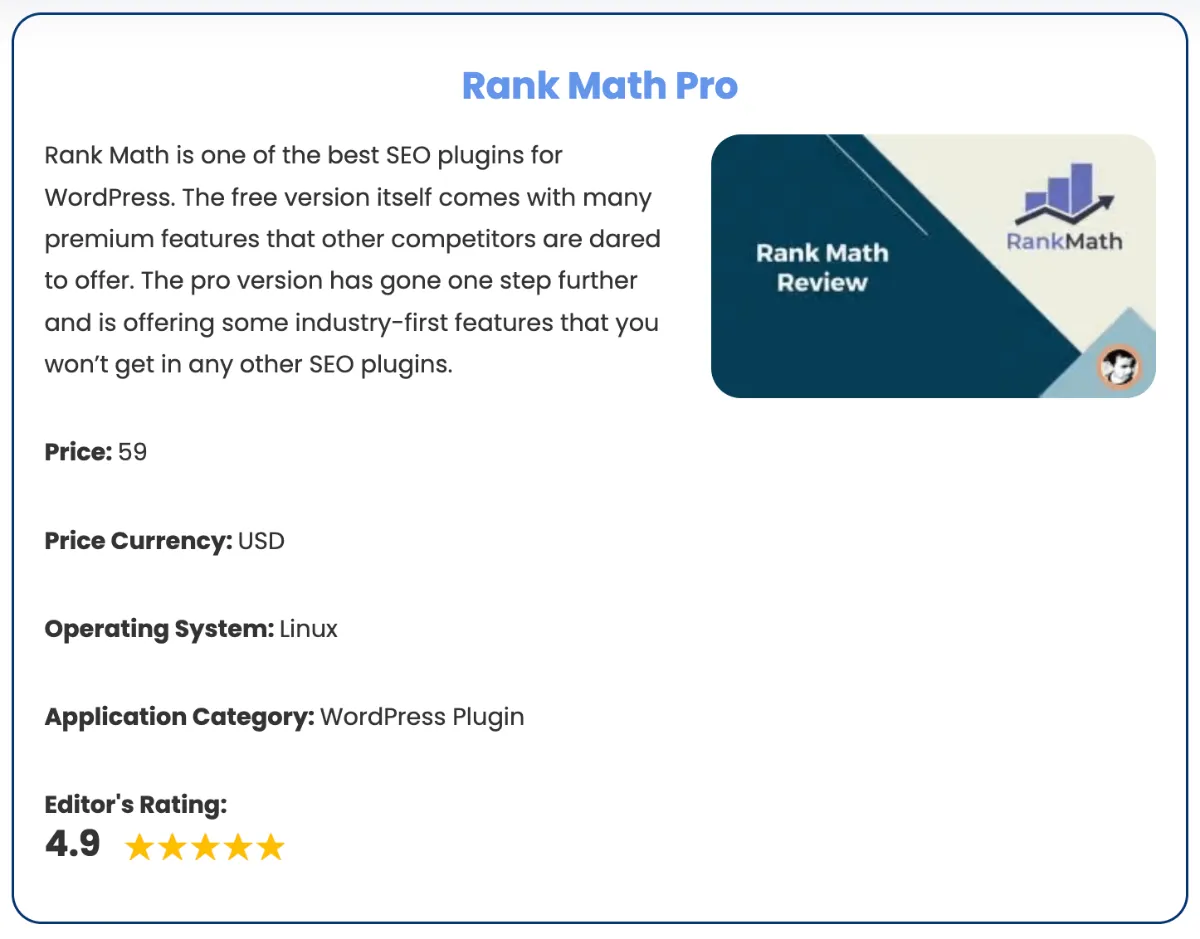 Rank Math Review: Is It The Best WordPress SEO Plugin? 29 Rank Math Schema Example