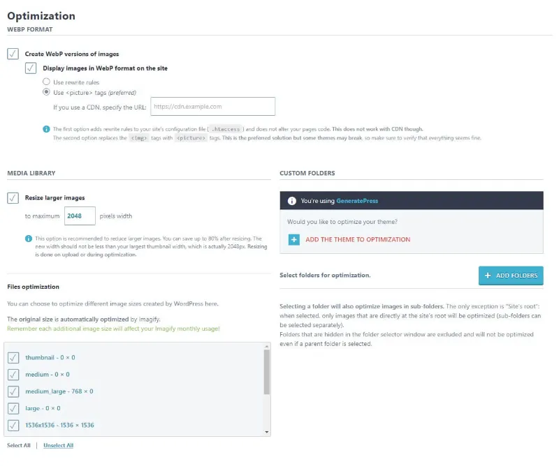 Imagify Review: Is It The Best Image Optimization Plugin? 9 Imagify Review_ Imagify Settings