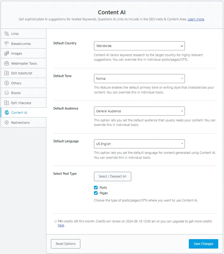 Rank Math Content AI Review : The Best AI Assistant 31 Rank Math Content AI Settings