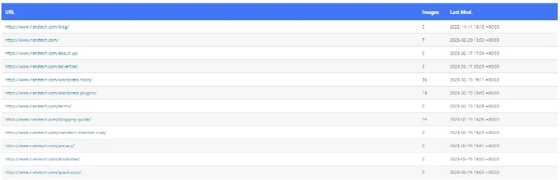 XML Sitemap
