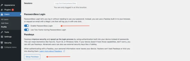 Enable WordPress Biometric Login Using iThemes Security Pro 10 WordPress Biometric Login